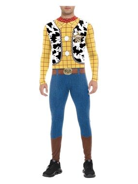 Cowboy Sheriff unisex adult Costume - Yellow & Blue